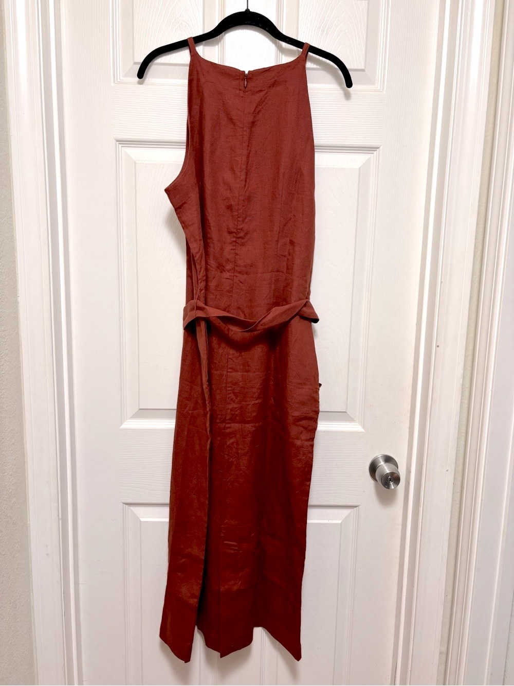 NWT BODEN Rosa Halter Linen Midi Dress in Burnt Orange - Picture 9 of 12